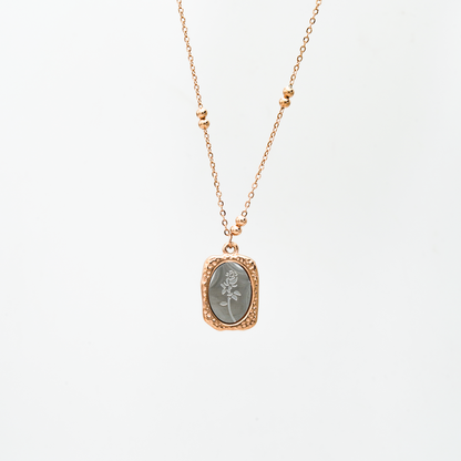 Blush Enchantment: Intricate Rose Gold Necklace for Women