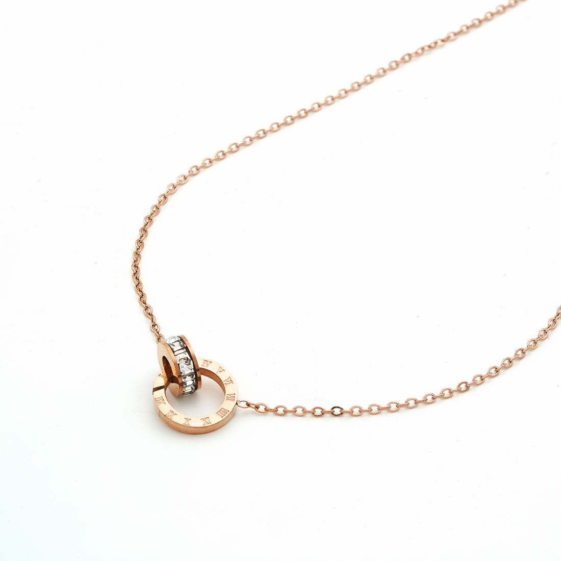 Blushing Beauty: Rose Gold Pendant Necklace for Women